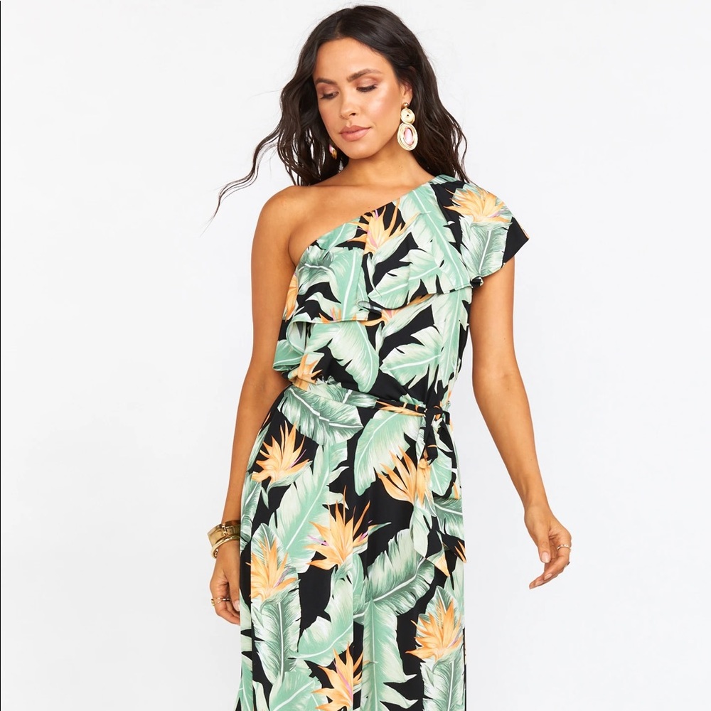 Show Me Your MuMu Rita Midi dress Large Paradise